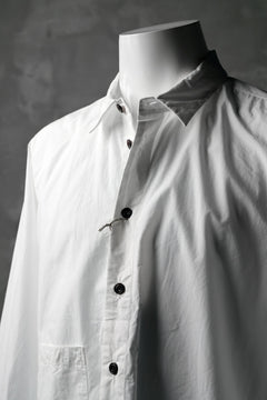 Load image into Gallery viewer, KLASICA SABRON BUTTON FRY SHIRT / TYPE-WRITER CLOTH (WHITE)