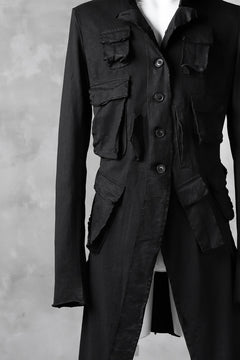 Load image into Gallery viewer, RUNDHOLZ DIP MILITARY POCKETS PINGU COAT (BLACK DYED)