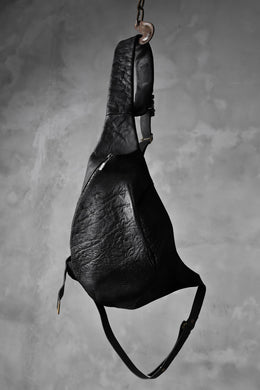 ierib exclusive One Shoulder Bag / Waxy JP Horse Butt + Nicolas Italy Vachetta (BLACK)