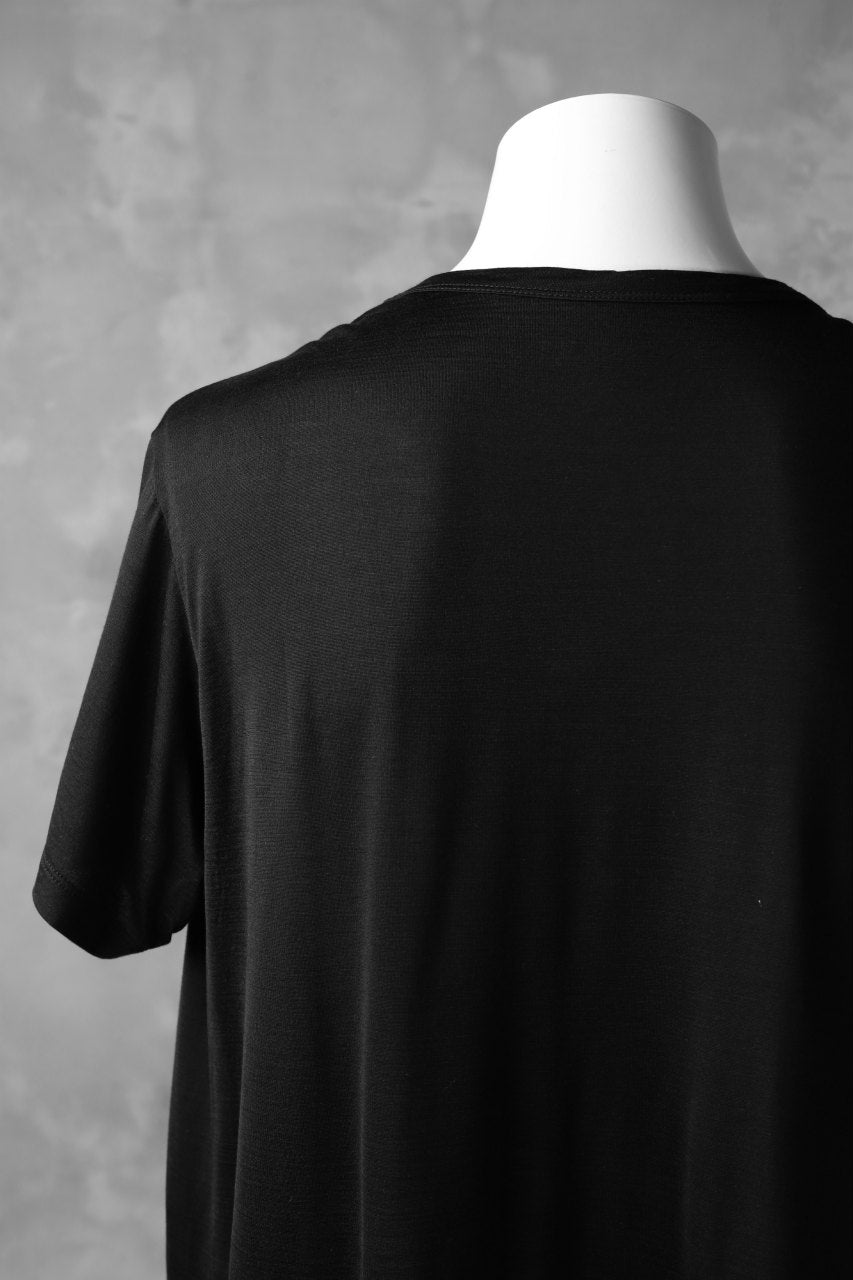 COLINA WASHABLE SILK TEE （BLACK)