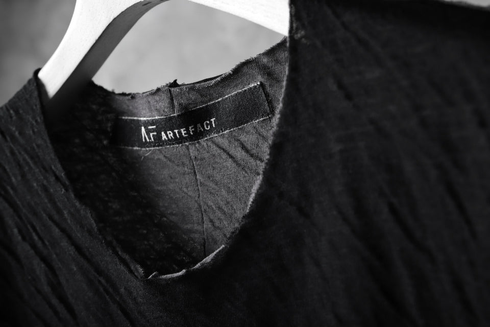 Load image into Gallery viewer, A.F ARTEFACT OUT SEAM HALF SLEEVE TEE / CONNECTING JERSEY (BLACK×GREY)