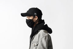 Load image into Gallery viewer, A.F ARTEFACT exclusive FACE COVERED MASK#2 / HEAVY JERSEY (BLACK)