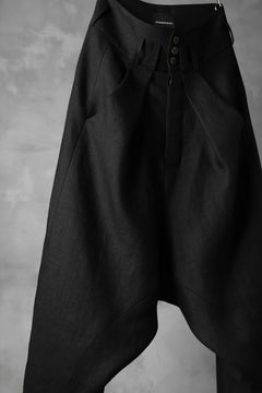 画像をギャラリービューアに読み込む, SOSNOVSKA exclusive CLOWN STYLE LINEN PANTS (BLACK)