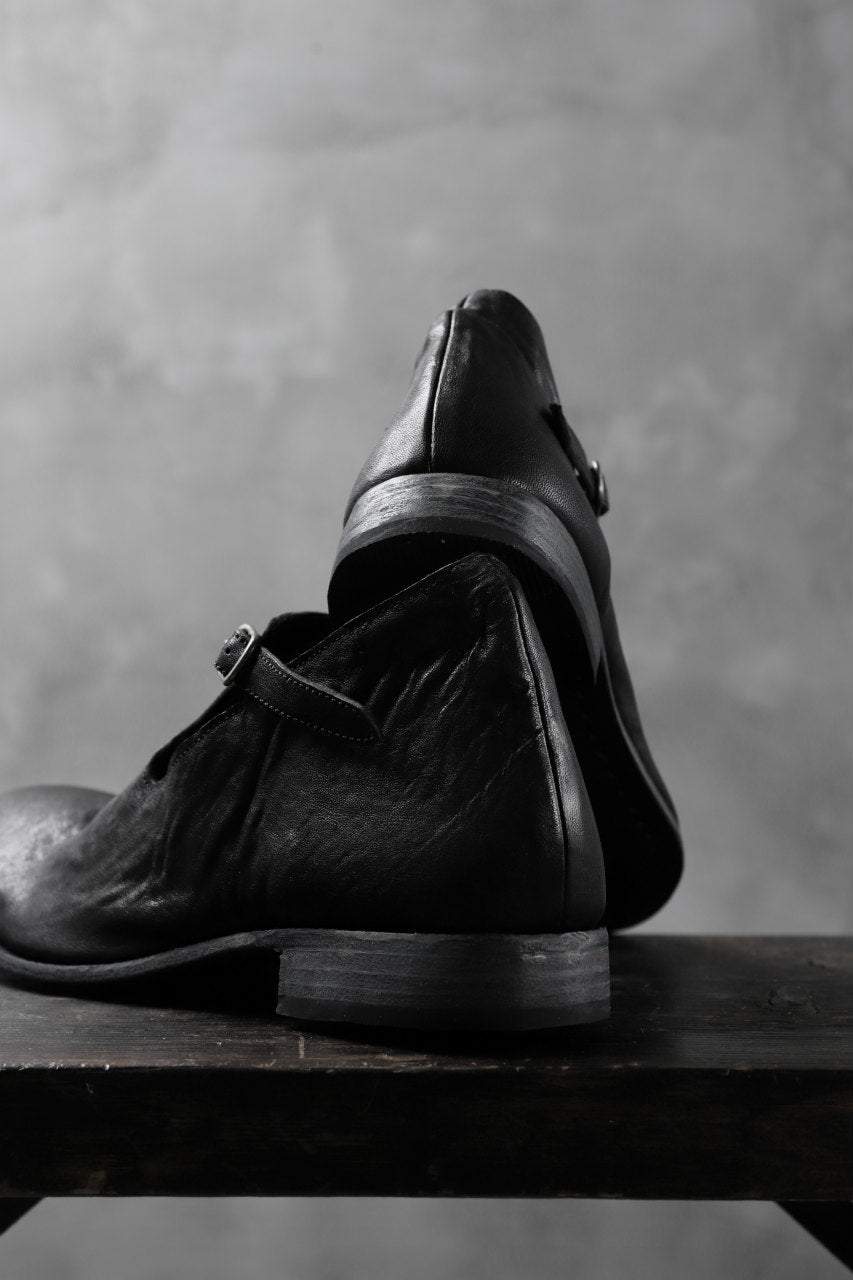画像をギャラリービューアに読み込む, Portaille &quot;one make&quot; Strap Shoes (Heat Shrink Horse Leather / BLACK)