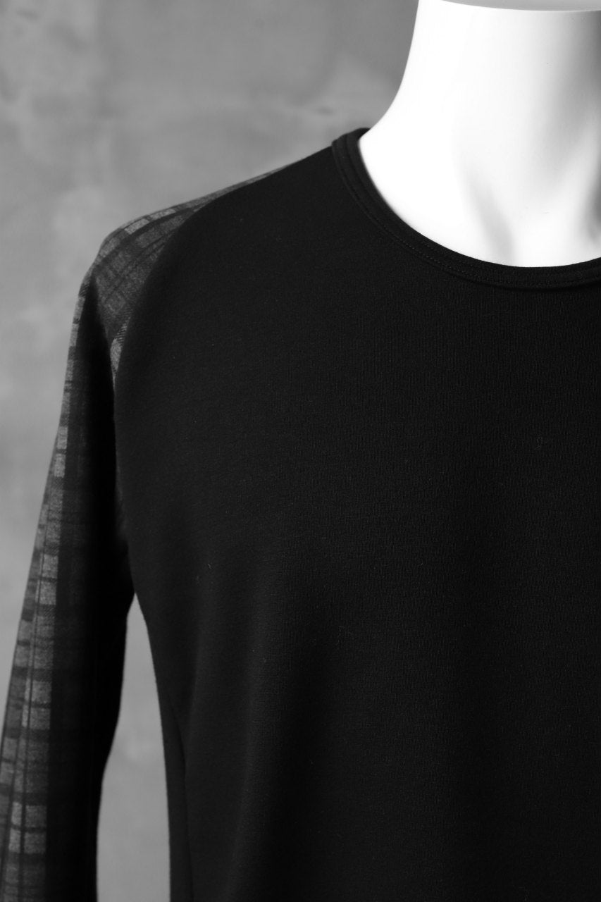 A.F ARTEFACT exclusive BomberHEAT® PLAID RAGLAN TOPS (BLACK×GREY)