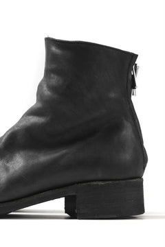 Load image into Gallery viewer, EVARIST BERTRAN  EB7 One Piece Leather Back Zip Middle Boots / Washed Culatta (BLACK)