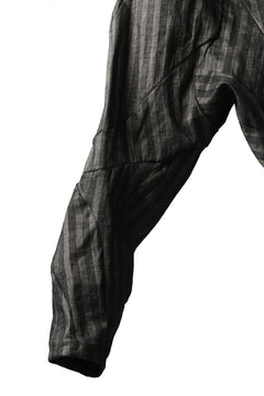 Load image into Gallery viewer, LEON EMANUEL BLANCK DISTORTION HIGH WAIST PANTS / STRIPE STRETCH (BLACK STRIPE)