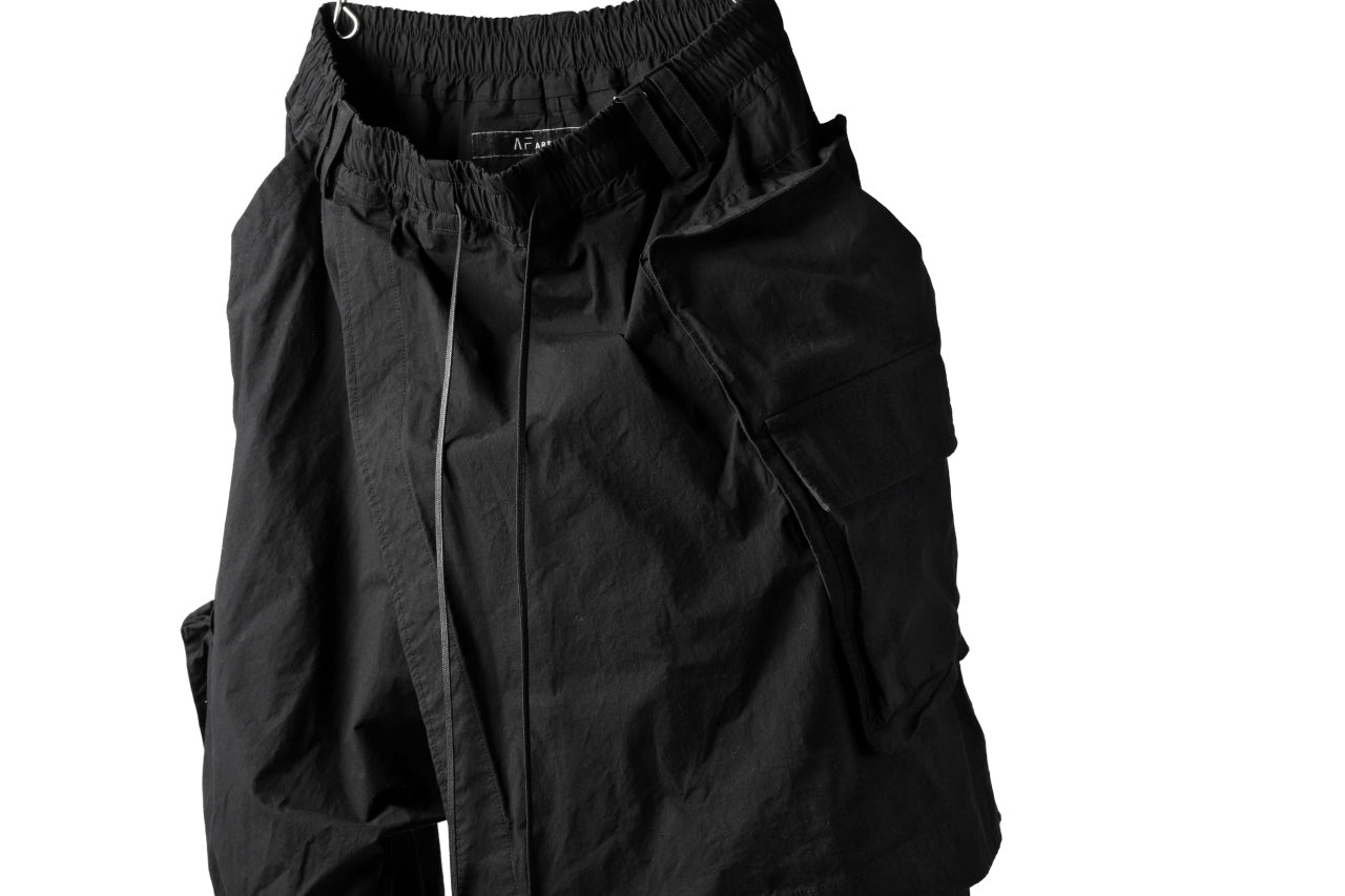 A.F ARTEFACT WRAP SKIRT COMBI MILITARY SHORTS / BLEND WOVEN (BLACK)