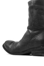 Load image into Gallery viewer, incarnation exclusive BUFFALO LEATHER HAND STITCH SIDE ZIP BOOTS (BLACK)