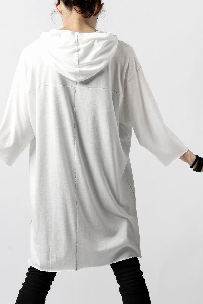 A.F ARTEFACT RELAX HOODIE TOPS / COTTON JERSEY (WHITE)