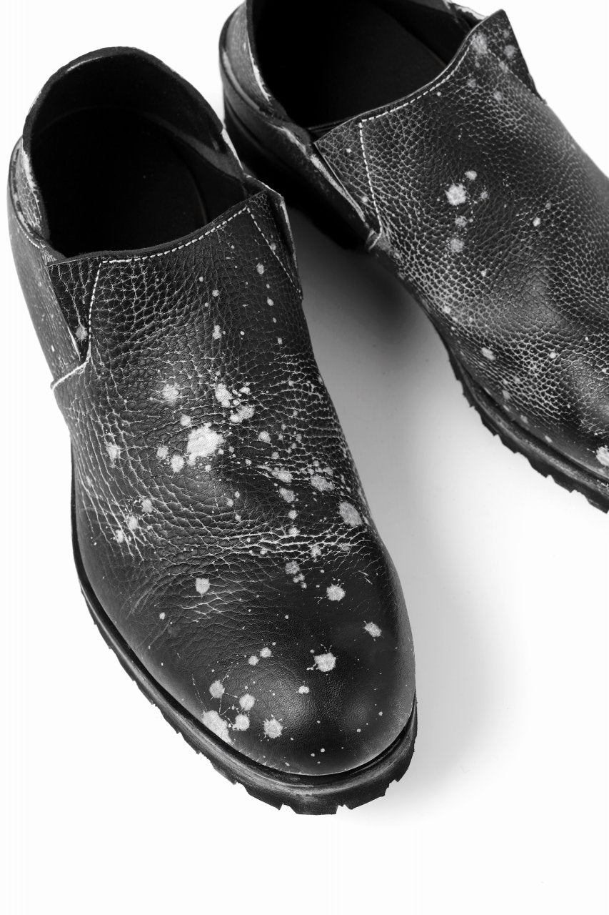 Load image into Gallery viewer, Portaille exclusive PL5 VB Slipon Shoes / Oiled Kip handpainted (BLACK)