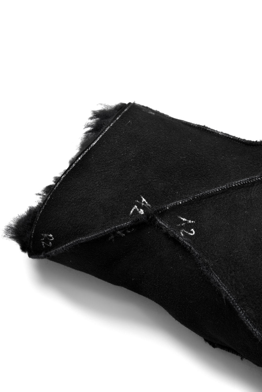 Load image into Gallery viewer, LEON EMANUEL BLANCK exclusive DISTORTION MITTEN GLOVES / CURLY MERINO SHEARLING (BLACK)