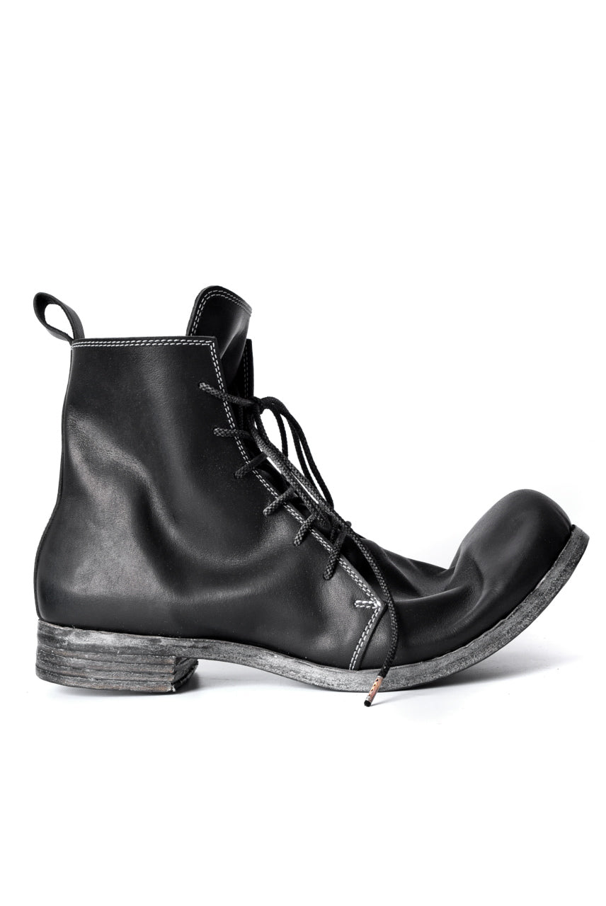 N/07 Laced Mid Boots / Cavallo di Giappone(hand-oiled) (BLACK)