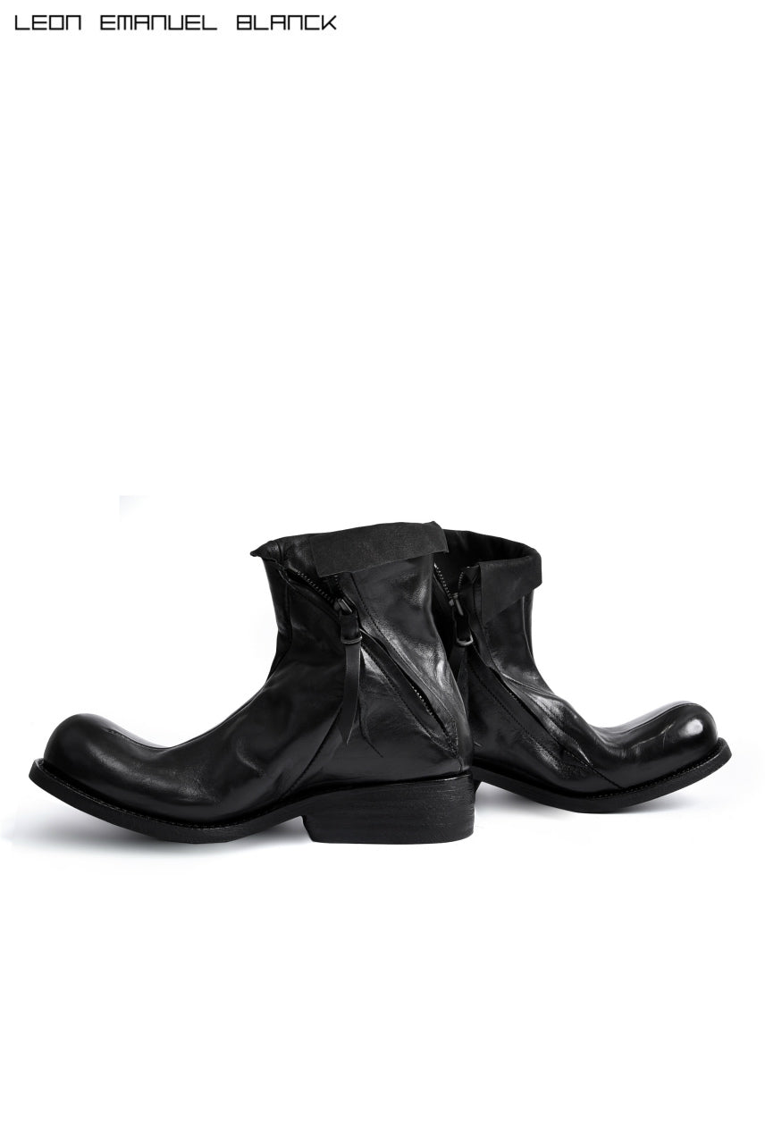 LEON EMANUEL BLANCK DISTORTION ANKLE BOOT / GUIDI HORSE OILED (BLACK)