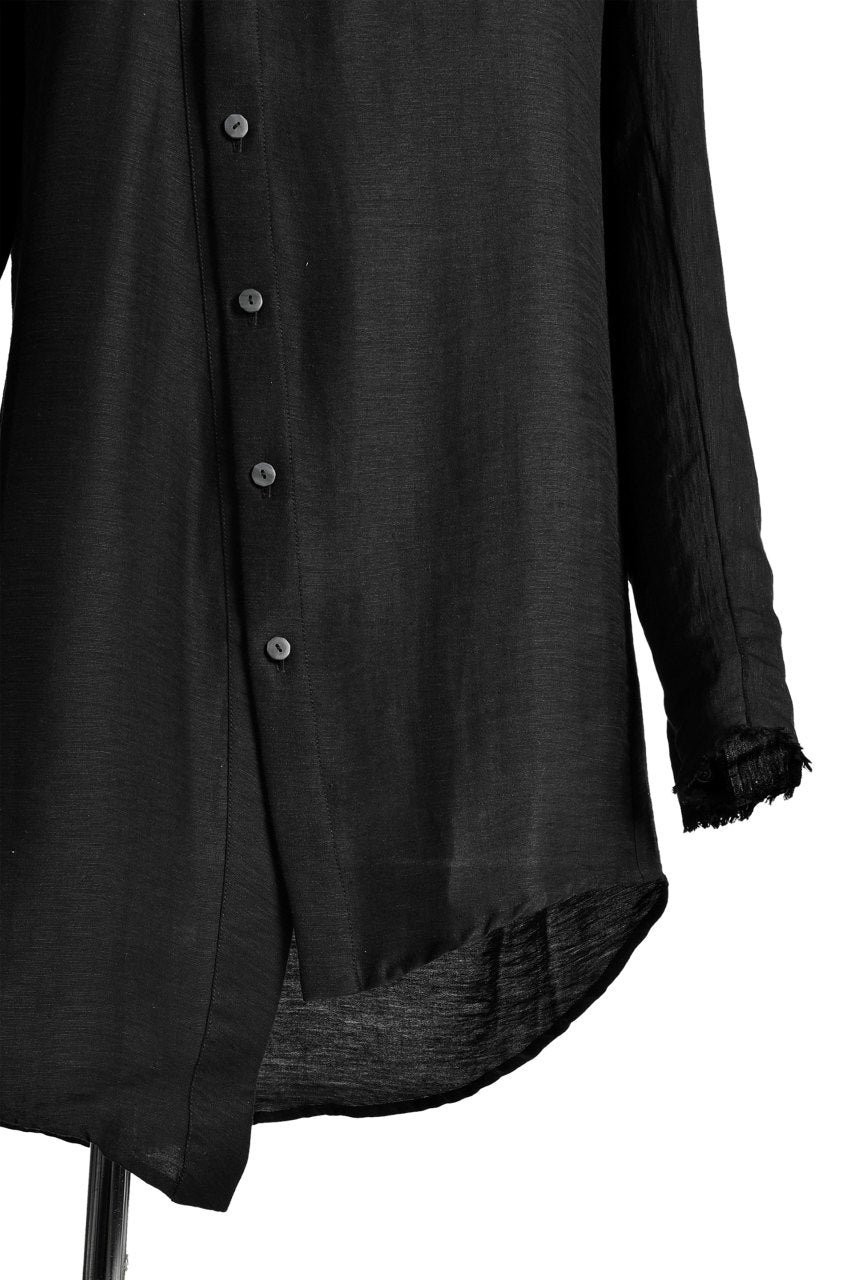 SOSNOVSKA DIAGONAL FLY LONG SHIRT (BLACK)