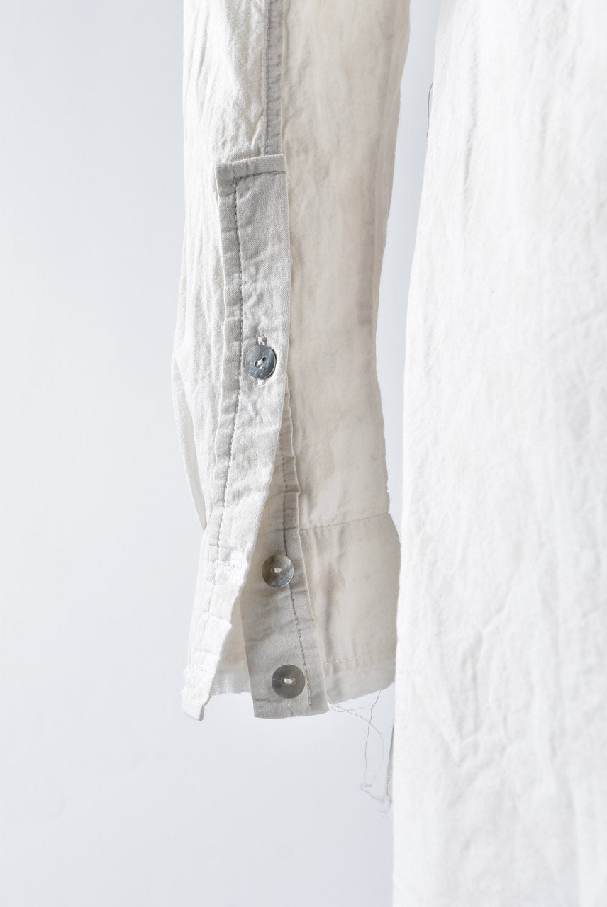 Aleksandr Manamis LAYERED PLACKET SHIRT / Tea Stain Dyed