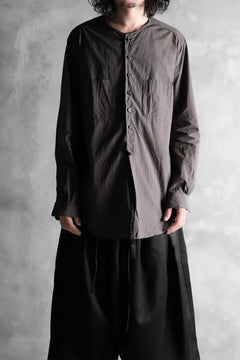 Load image into Gallery viewer, KLASICA SABRON HALF BUTTON PULLOVER SHIRT / TYPE-WRITER CLOTH (MOSS)