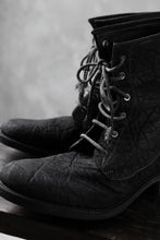 Load image into Gallery viewer, ierib exclusive LOGGER lace up boots / african elephant hand dyed (BLACK)