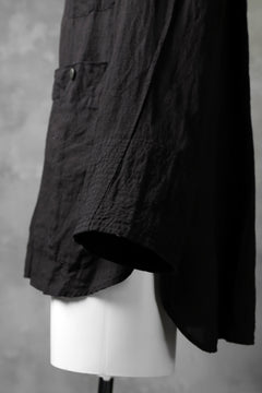 画像をギャラリービューアに読み込む, daska &quot;vincent&quot; painter-smock shirt / light linen (BLACK)