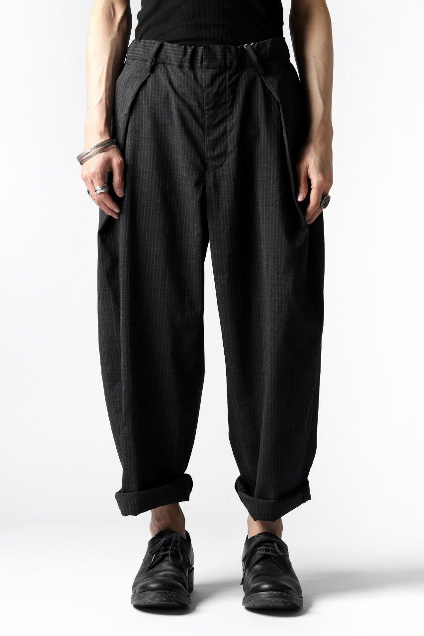 卸売 サイズL！COLINA W-TUCK PANTS / WASHABLE WOOL パンツ