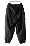 _vital exclusive covered pocket cropped pants / organic linen (BLACK)