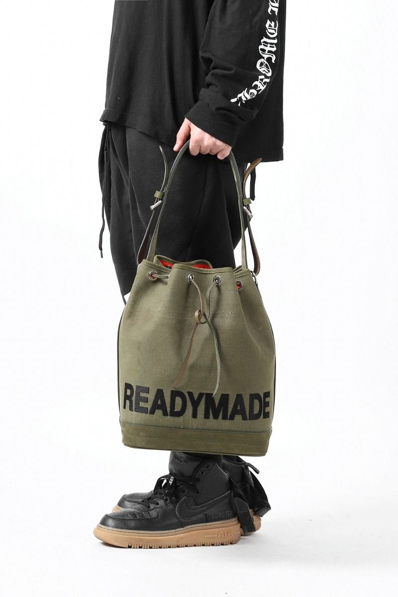 Load image into Gallery viewer, READYMADE DRAWSTRING BAG (KHAKI)