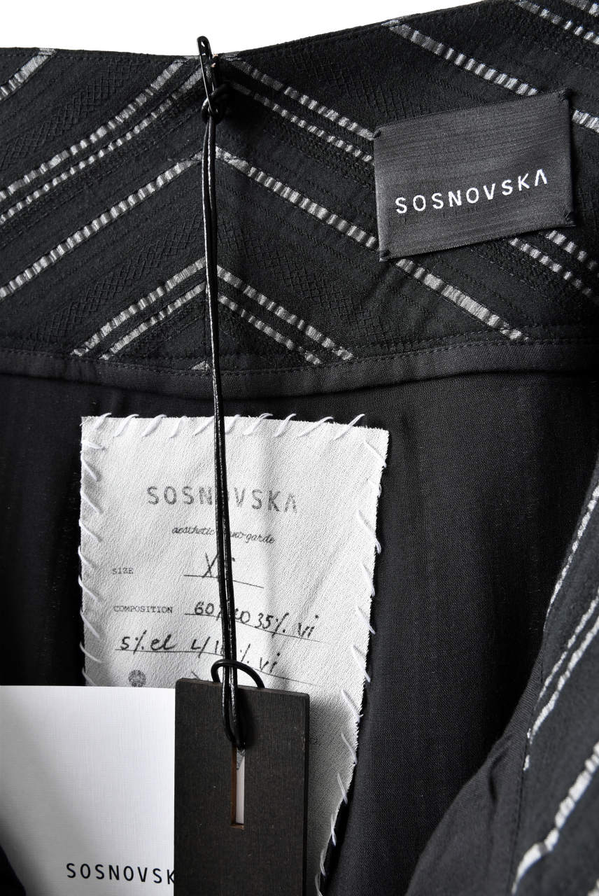 SOSNOVSKA exclusive CLOWN STYLE STRIPE PANTS (BLACK×SILVER STRIPE)