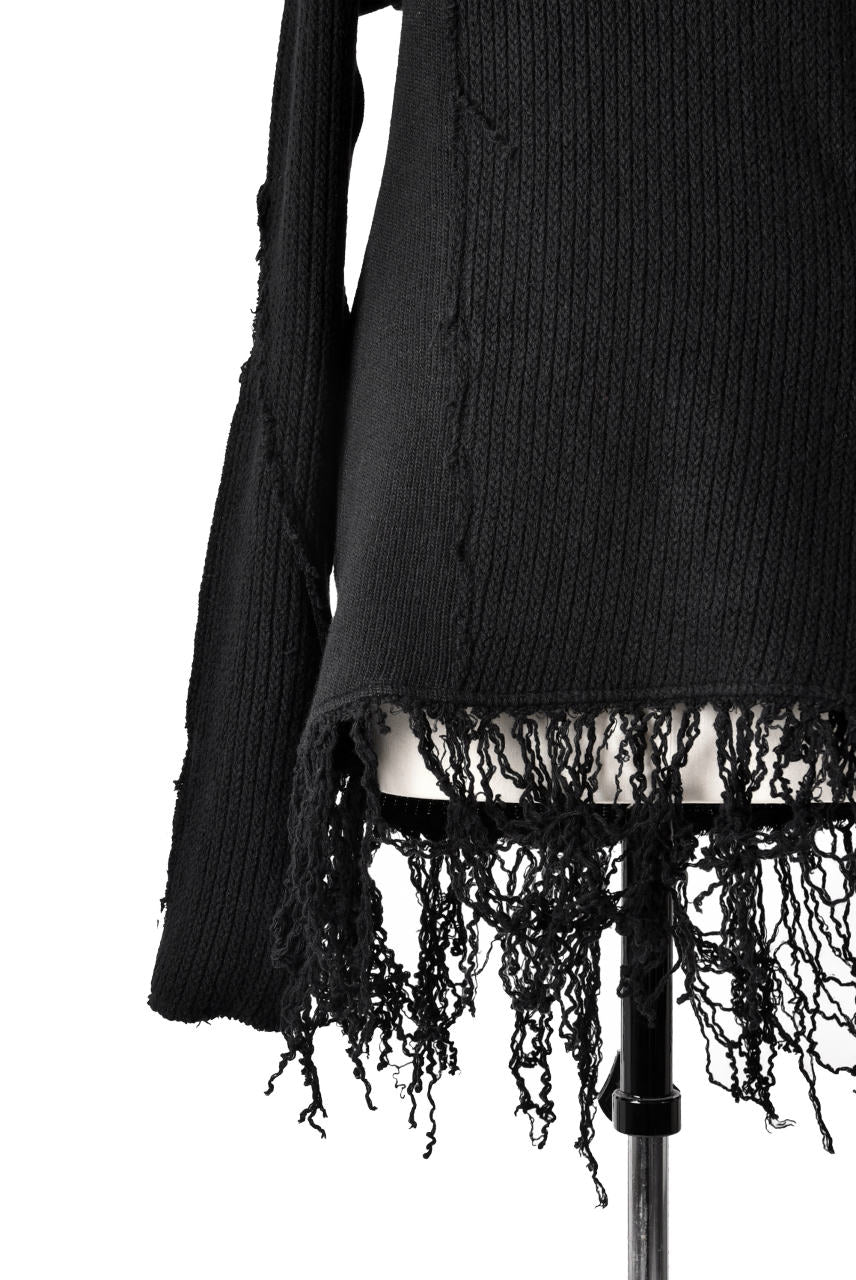 Load image into Gallery viewer, A.F ARTEFACT FEMME FRINGE HIGH NECK KNIT TOPS