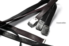 画像をギャラリービューアに読み込む, incarnation HORSE LEATHER NARROW BELT with G.I BUCKLES (DARK GREY)