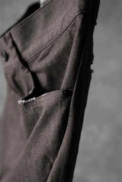 N/07 exclusive CONSTRUCTIVE FORMED SKINNY TROUSERS [ High Stretch Denim/Bio ] (KHAKI BROWN)
