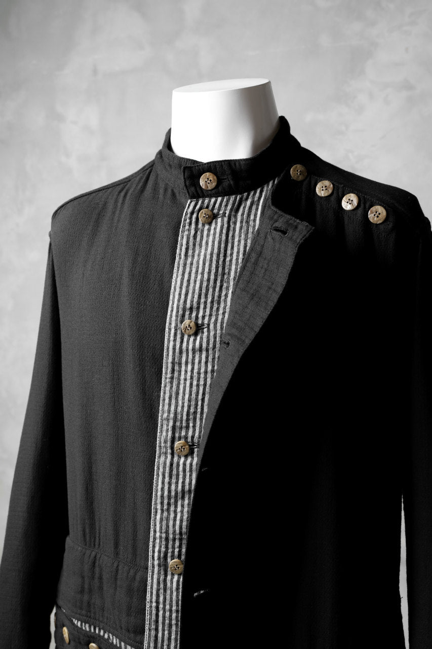 画像をギャラリービューアに読み込む, _vital layered shirts coat / cotton gauze and stripe