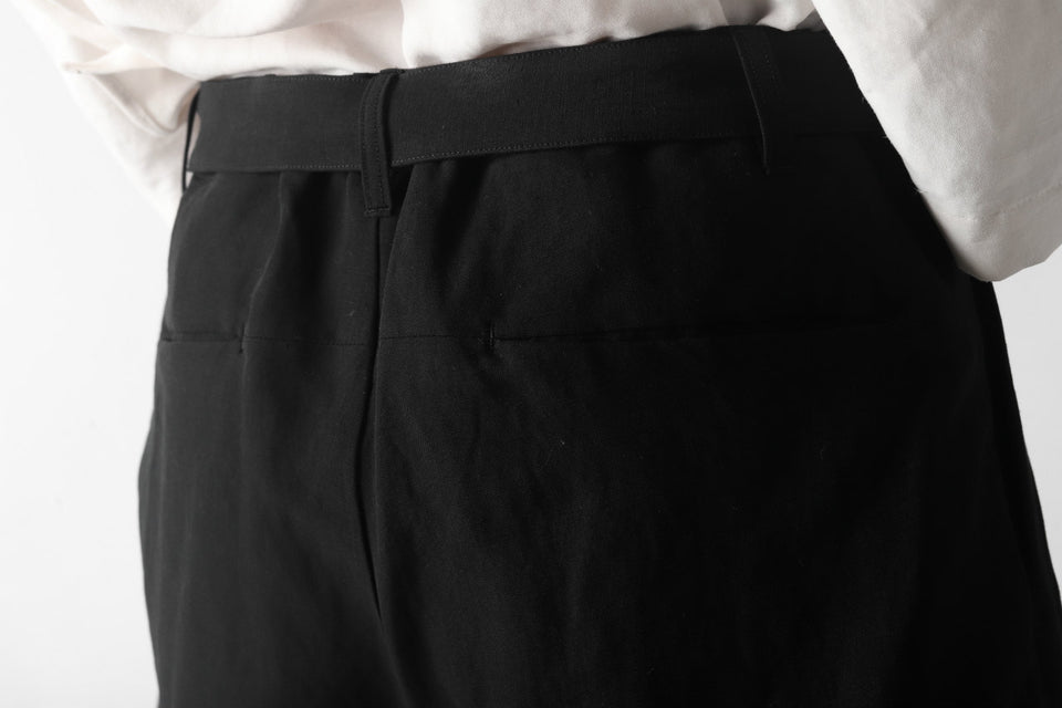 画像をギャラリービューアに読み込む, KAZUYUKI KUMAGAI Wrap Wide Shorts / Strong Twist C/Li Ox (BLACK)