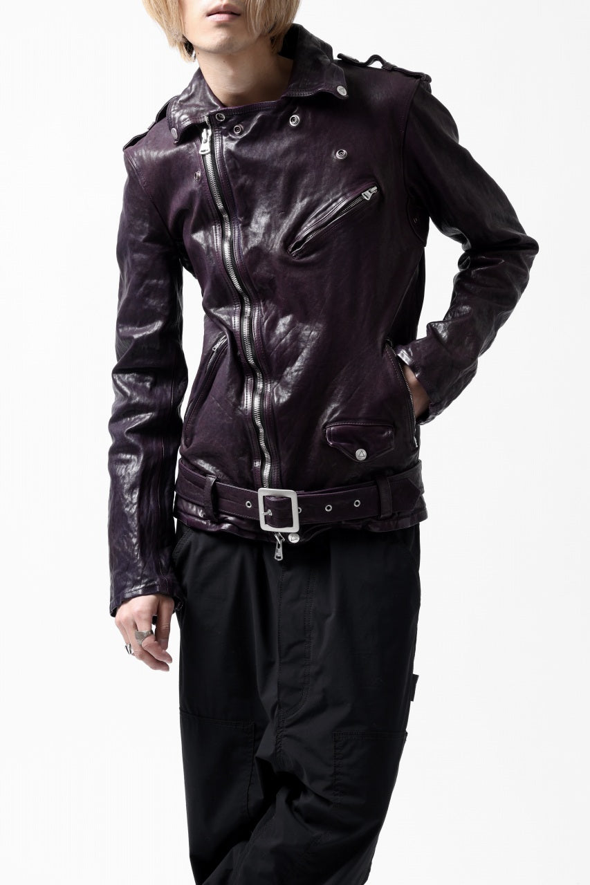 画像をギャラリービューアに読み込む, ISAMU KATAYAMA BACKLASH DOUBLE BREASTED JACKET / DOUBLE-SHOULDER OBJECT DYED (PURPLE)