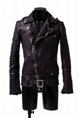 ISAMU KATAYAMA BACKLASH DOUBLE BREASTED JACKET / DOUBLE-SHOULDER OBJECT DYED (PURPLE)