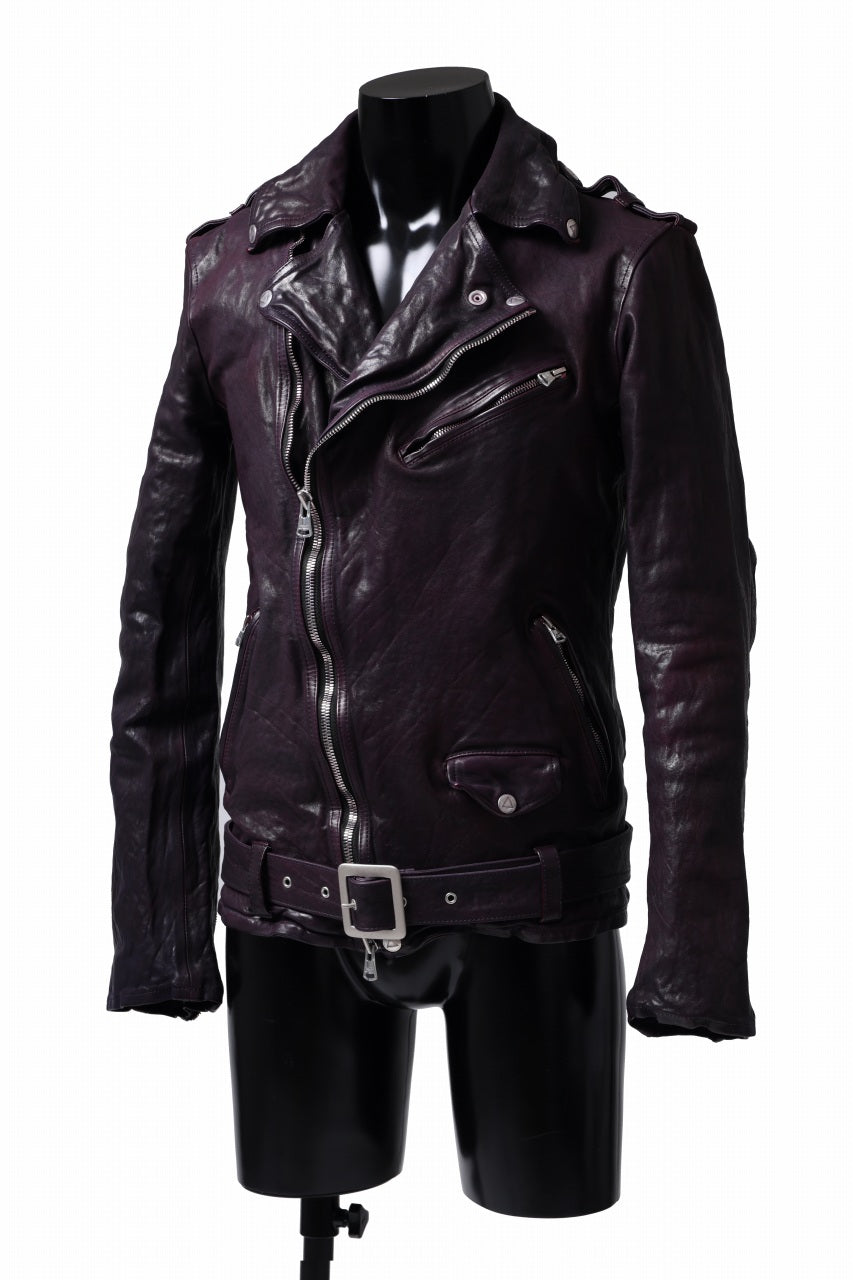 画像をギャラリービューアに読み込む, ISAMU KATAYAMA BACKLASH DOUBLE BREASTED JACKET / DOUBLE-SHOULDER OBJECT DYED (PURPLE)