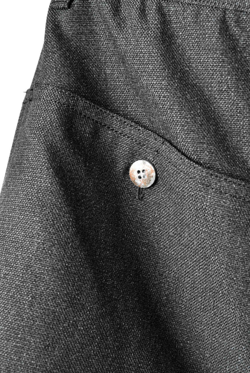 N/07 exclusive Three Dimensional Wide Pants Tuck/Dart Detail (GREY)