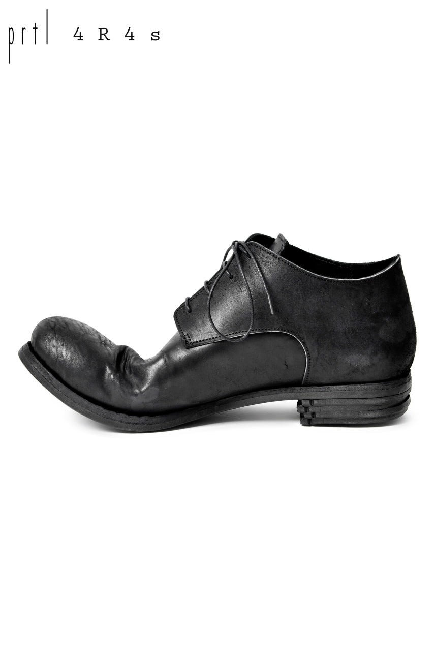 prtl x 4R4s exclusive derby shoes / Cordovan Full grain "No3-5" (BLACK)