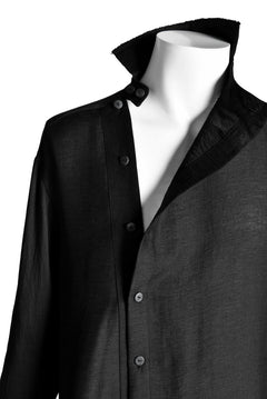 画像をギャラリービューアに読み込む, SOSNOVSKA DIAGONAL FLY LONG SHIRT (BLACK)