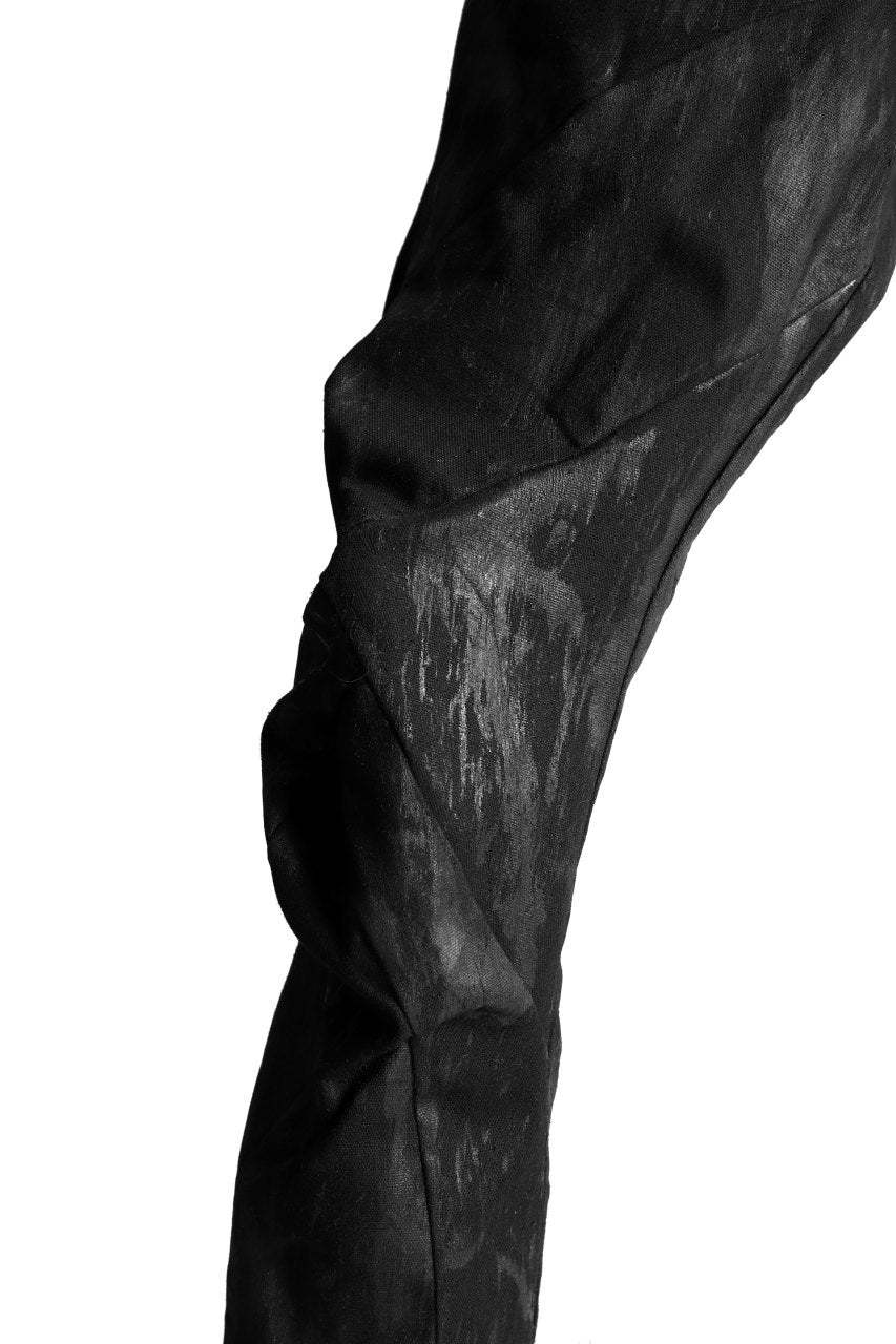 Load image into Gallery viewer, LEON EMANUEL BLANCK FORCED 6 POCKET SLIM PANT / COATED CANVAS (BLACK)