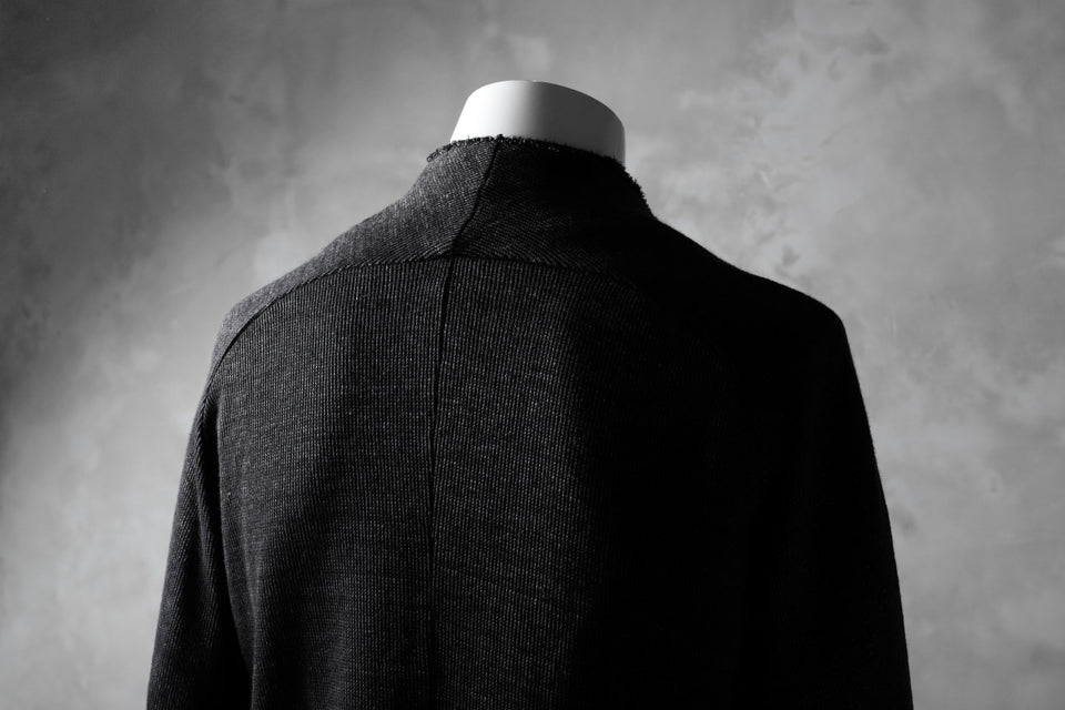 Load image into Gallery viewer, blackcrow raglan zip blouson / cotton&amp;hemp double faces (charcoal)