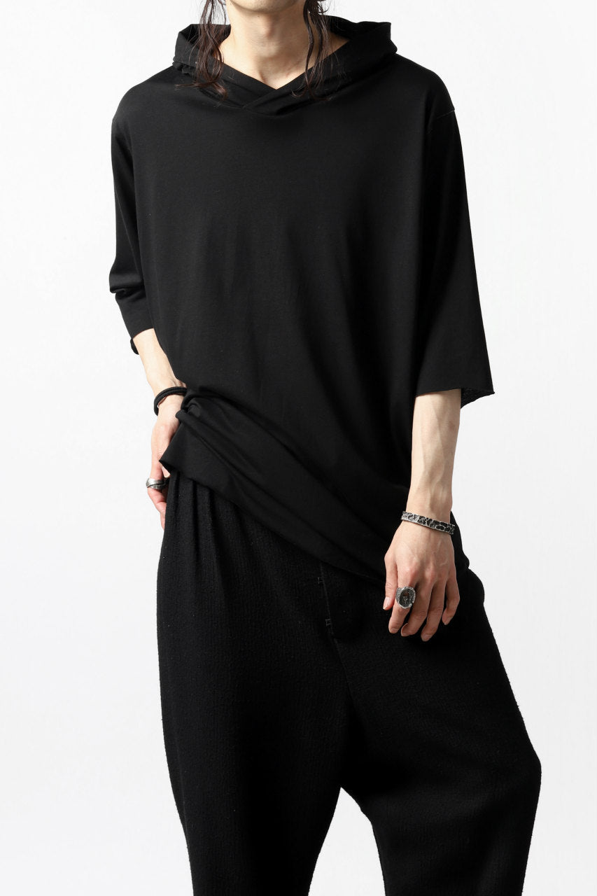 Load image into Gallery viewer, A.F ARTEFACT RELAX HOODIE TOPS / COTTON JERSEY (BLACK)