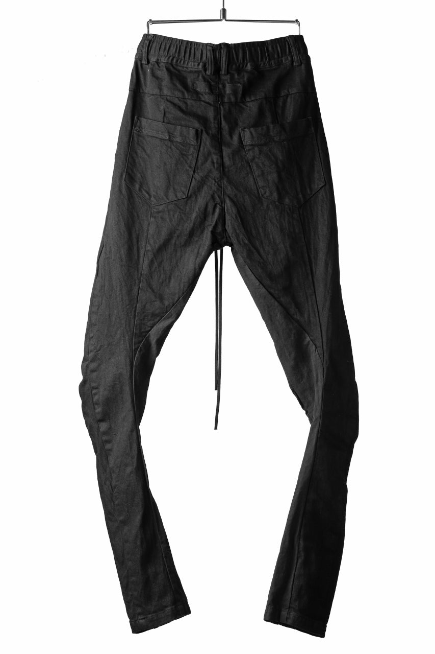 A.F ARTEFACT FITTED STRETCH LONG PANTS / COMBI FABRIC (BLACK)