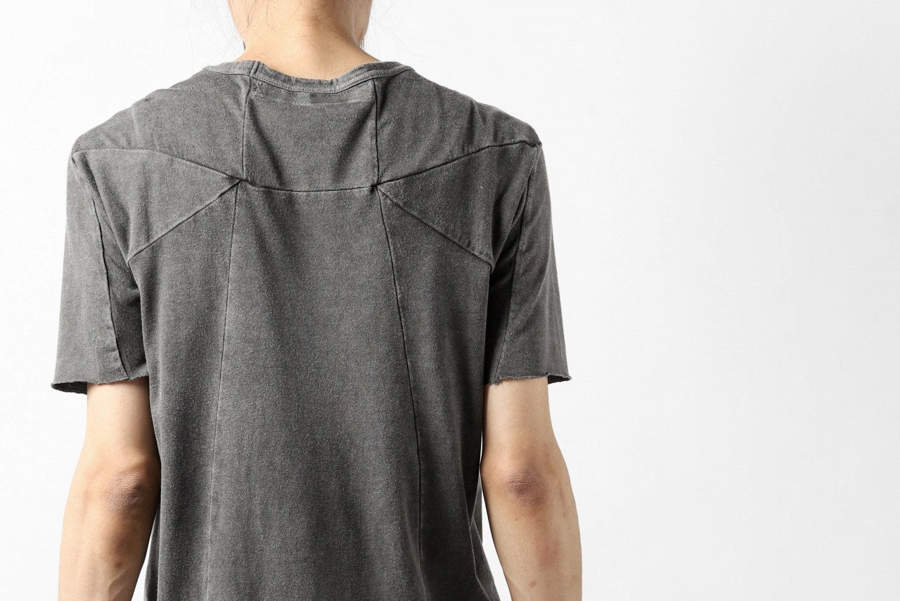 A.F ARTEFACT MULTI PANELED T-SHIRT / DYED COTTON JERSEY (GREY)