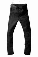 ISAMU KATAYAMA BACKLASH LOWCROTCH SLIM PANTS / HIGH POWER STRETCH DENIM (BLACK)