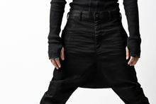 Load image into Gallery viewer, ISAMU KATAYAMA BACKLASH SARROUEL PANTS / HIGH POWER STRETCH DENIM (BLACK)