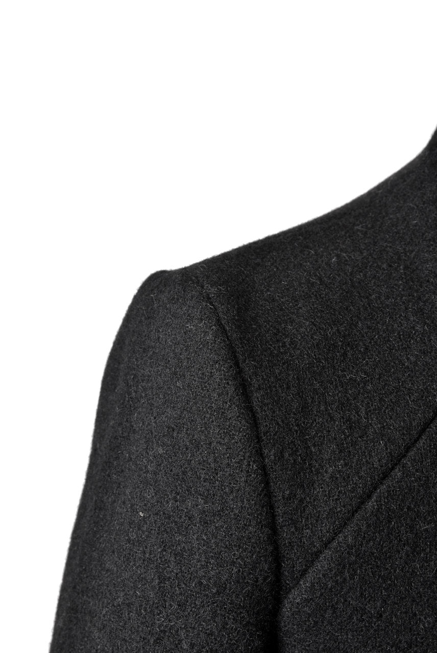 N/07 exclusive Padded Middle Coat / Wool Double-weave (DOUBLE BLACK)