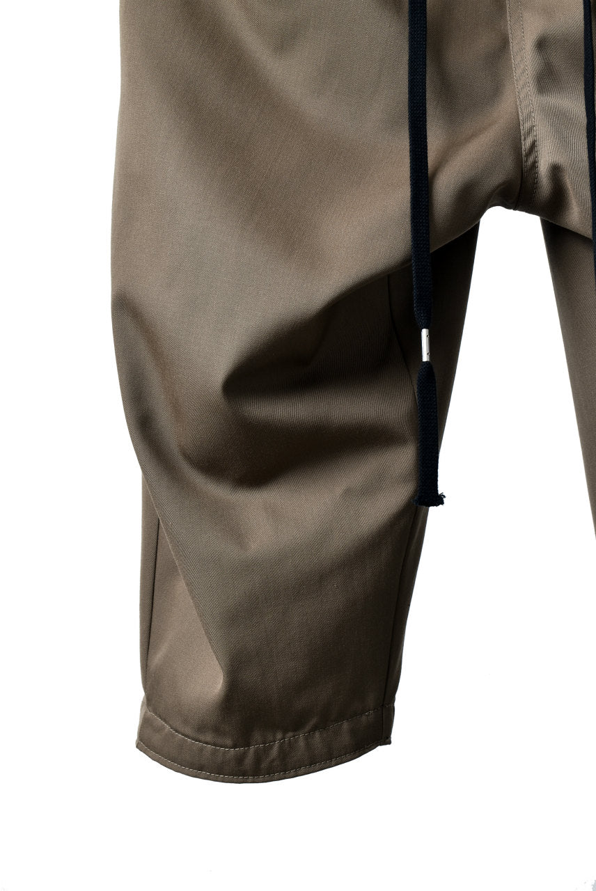 N/07 exclusive Three Dimensional Wide Pants Tuck/Dart Detail (DARK BEIGE)