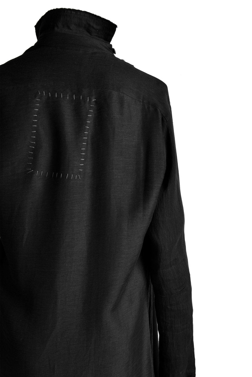 SOSNOVSKA DIAGONAL FLY LONG SHIRT (BLACK)