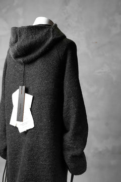 画像をギャラリービューアに読み込む, SOSNOVSKA exclusive DRAPED COCOON LONGSLEEVE HOODIE KNIT  (GREY)