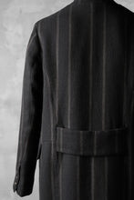 Load image into Gallery viewer, Aleksandr Manamis Double Breasted Stripe Coat